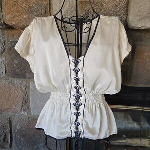 Sass & Bide Silk Peplum Blouse